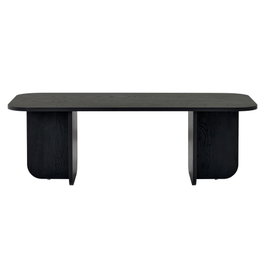 Hanah Home Akira - Mesa de Café de Madera Negra, Tablero de Partículas con Melamina, 120x60x41 cm